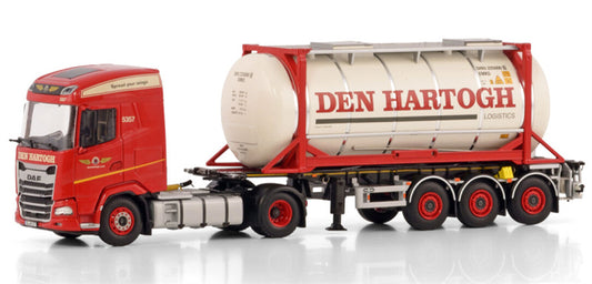 WSI DAF XG 4X2 +20FT TANK CONTAINER Den Hartogh 1:50 Model