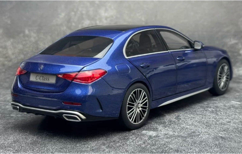 1:18 Mercedes-Benz C-Class C260 2025 NZG Metallic Blue Diecast Model view4