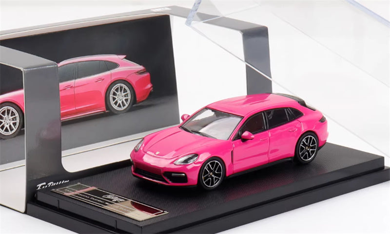 Furuya Porsche Panamera Rose Red Hunting Edition 1:64 car Pre-built Model view6