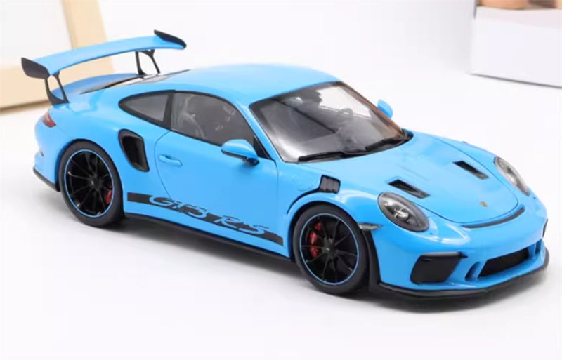 1:18 Porsche 911 GT3 RS Racing  Miami Blue GTAutos  DIECAST Model
