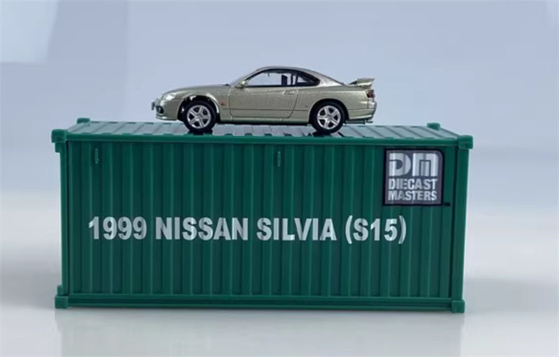 CATERPILLAR NISSAN SILVIA S15 silver Right hand drive 1:64 Car Pre-built Model