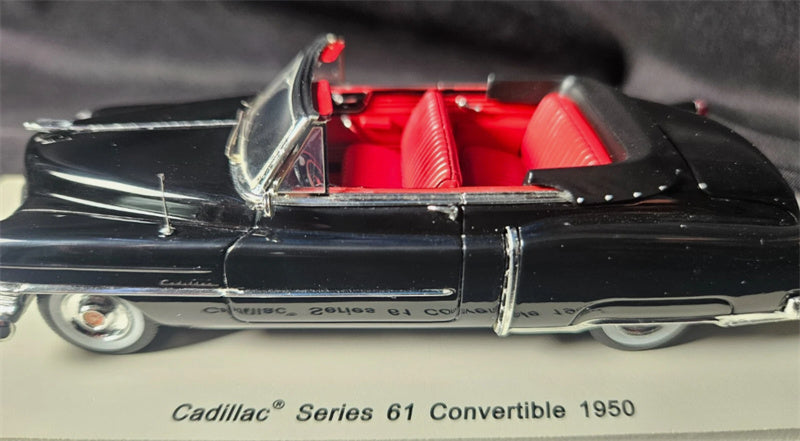 spark Cadillac Series 61 Convertible 1950 Black 1:43 Car Pre-built Model view3