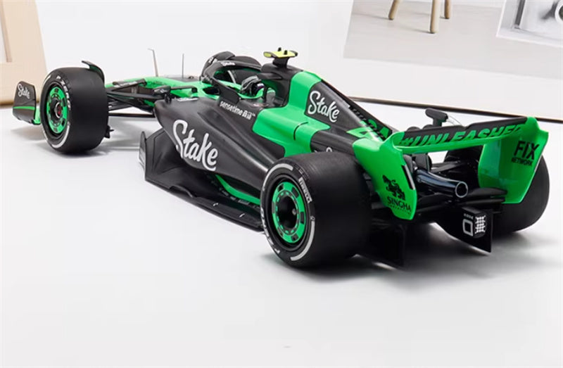 1:18  Stake Kick Sauber C44 Zhou #24 GP 2024 Green  MINICHAMPS  Resin Car Model