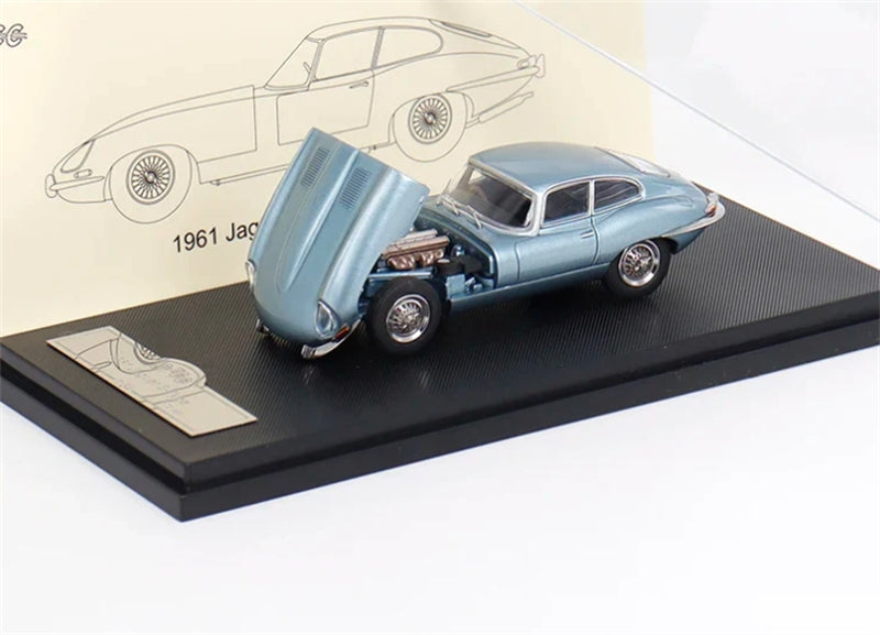 GFCC 1961 Jaguar E-Type Coupe hardtop version Ice Blue Limited Edition 499PCS ONLY RHD 1:64 car Pre-built Model view4