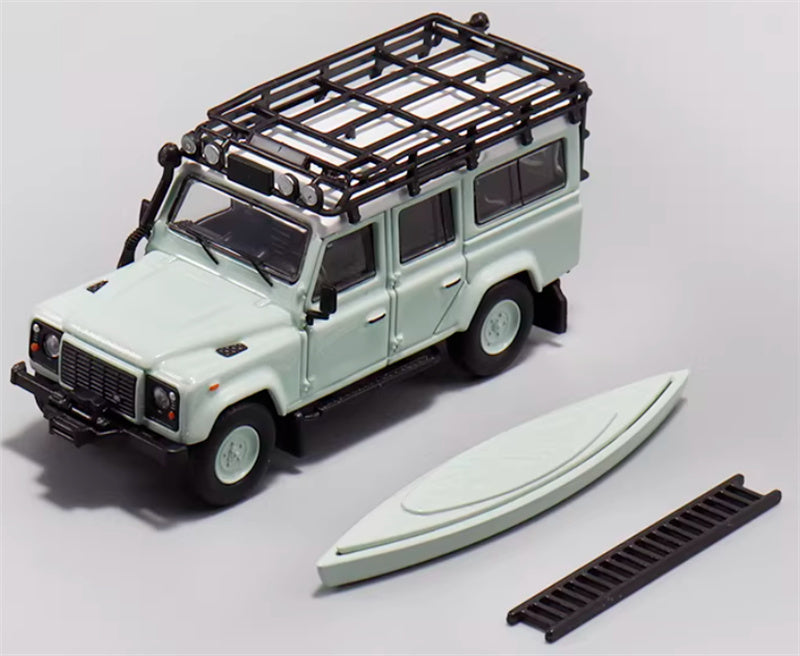 Master Land Rover Defender 110 Green with accessories 1:64 Car Pre-built Airliner Model Display view4