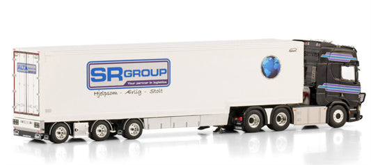 WSI SCANIA R HIGHLINE CR20H 6X2 TAG AXLE SEMI BOX TRAILER - 3 AXLE Alta Logistics / SR Logistics 1:50 DIECAST Truck Lorry