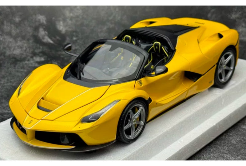 1:18 Ferrari LaFerrari  Yellow - Silver Wheel BBR MODELS convertible version DIECAST Model