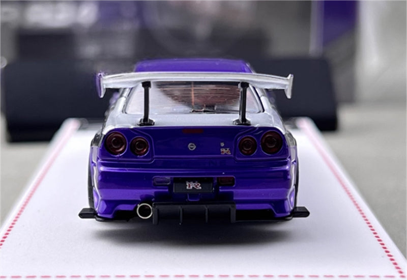 Focal Horizon Nissan Skyline GT-R R34 Violet Storm Livery Limited Edition 999PCS ONLY 1:64 Car Pre-built Model view6
