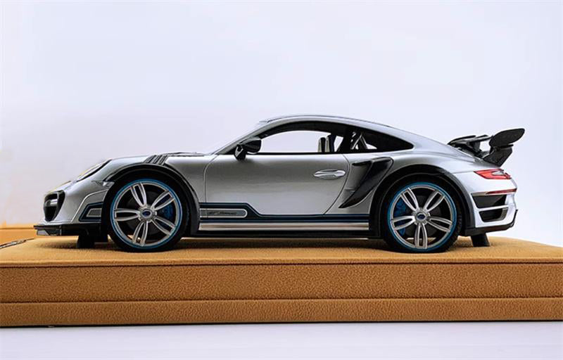 AutoBarn TechArt Porsche 911GTS Silver Limited Edition 1:18 DIECAST Car