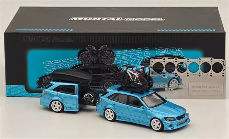Mortal TOYOTA ALTEZZA GITA IS200 Exhibition HEC Limited Ice Blue - Set Limited Edition 1:64 Car Pre-built Model view4