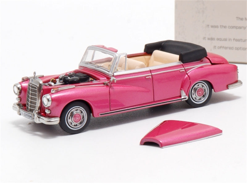 Mortal Model Mercedes Benz TYP 300D Cabriolet W189 Pink Limited Edition 799PCS ONLY LHD 1:64 car Pre-built Model view6