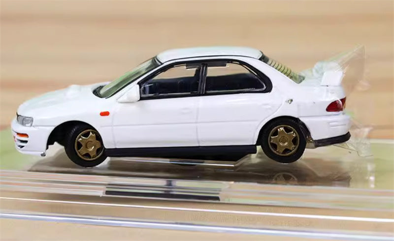 BM Creations SUBARU 1994 Impreza WRX STi RIGHT HAND DRIVE White 1:64 Car Pre-built Model