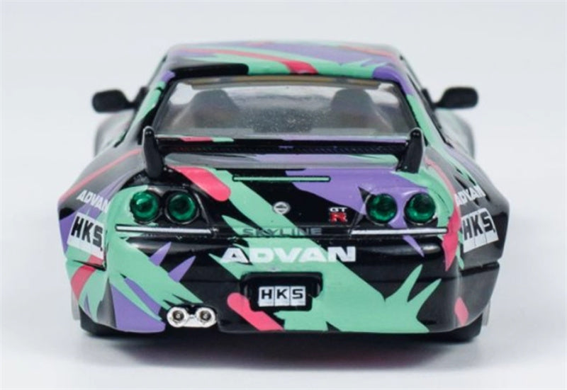 KaidoHouse x MiniGT Nissan Skyline GT-R R33 HKS V1 supercar 1:64 Car Pre-built Model view8