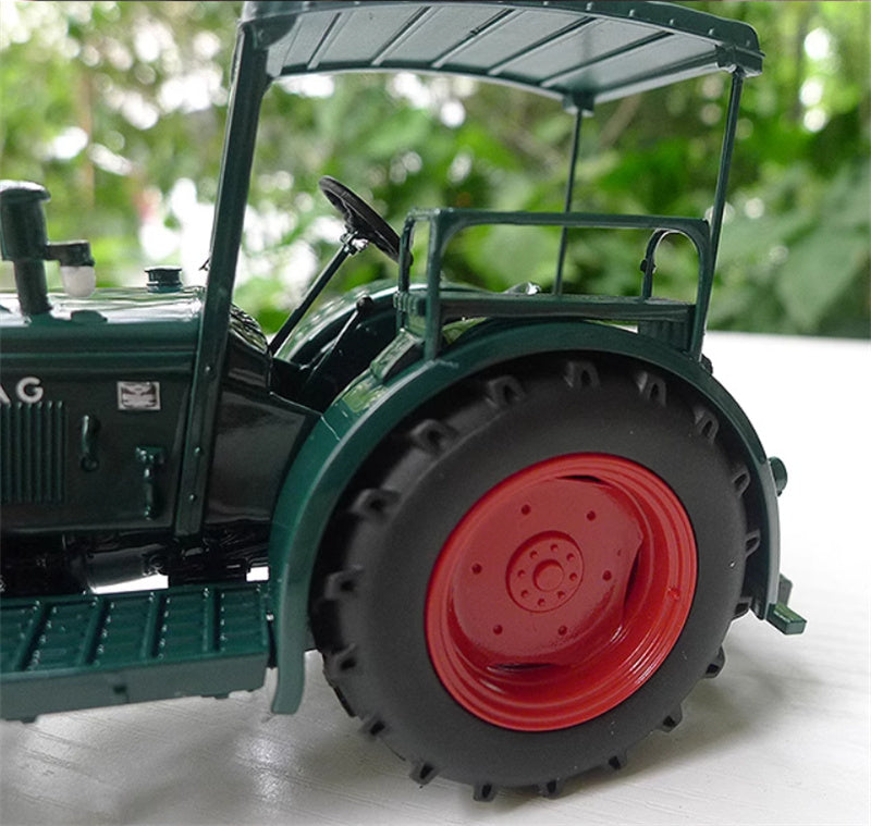 SCHUCO Hanomag R 40 mit Dach Tractor peacock blue 1:32 Truck Pre-built Model