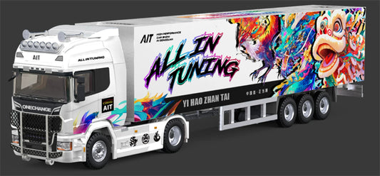 1:64 SCANIA Longfeng Chengxiang TIMEMICRO AIT Exhibition DIECAST Trailer & Tractor Model