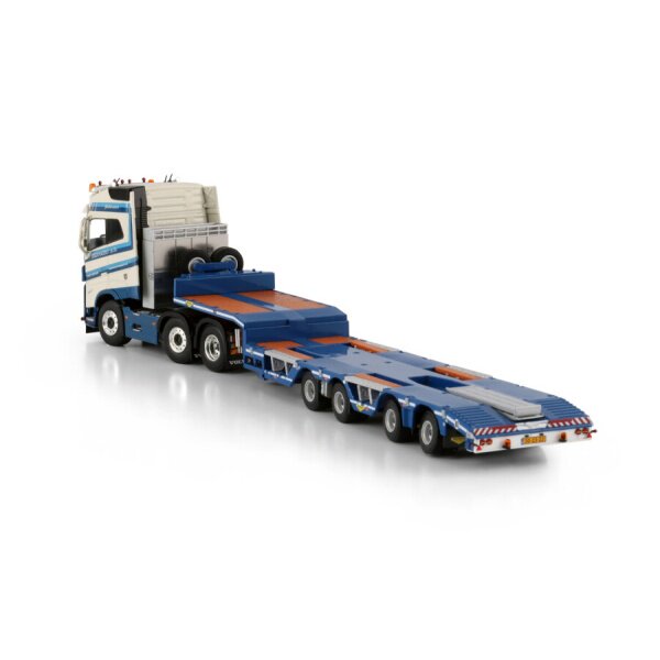 1:50 VOLVO SCHOONES FH5 6X2 SEMI LOW LOADER 4 AXLE WSI Diecast Model
