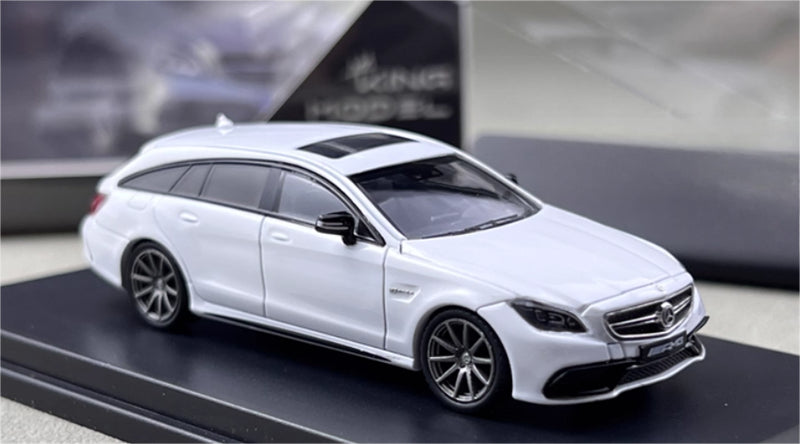 KING MODEL Mercedes Benz CLS63 AMG Hunting Edition White Limited Edition 999PCS ONLY 1:64 Car Pre-built Model view3