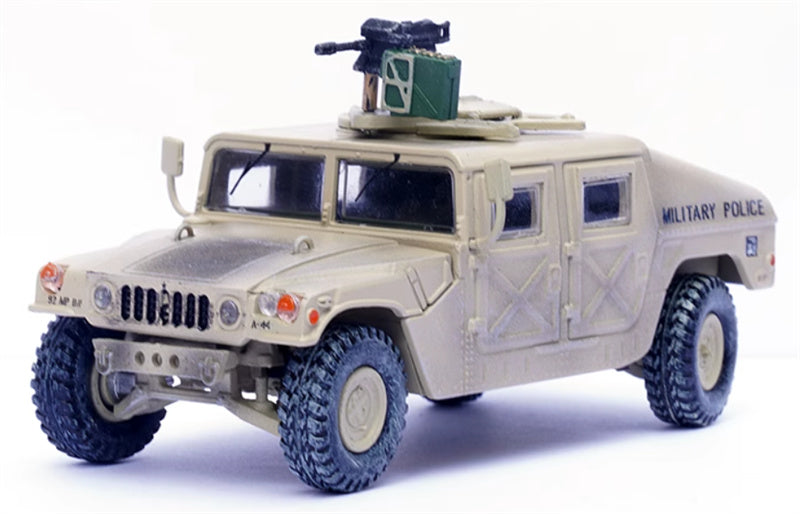 PANZERKAMPF US M998 Humvee 4x4 Utility Vehicle with Grenade Launcher Gulf 89th Military Police Brigade 92nd Regiment A Company 4th Traffic Platoon 1:64 Tank Pre-built Model