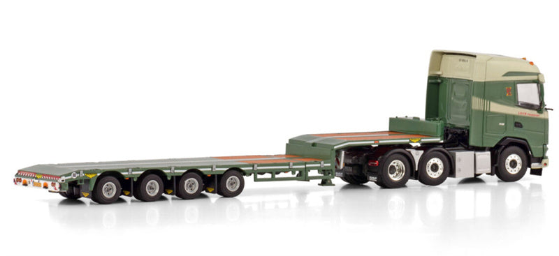 WSI  DAF XG 6X2 TWIN STEER SEMI LOW LOADER - 4 AXLE Lock Transport 1:50 Truck Pre-built Model