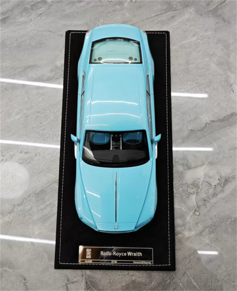 HH Model Rolls Royce Wraith Blue Limited Edition 30PCS ONLY 1:18 Car Pre-built Model view11
