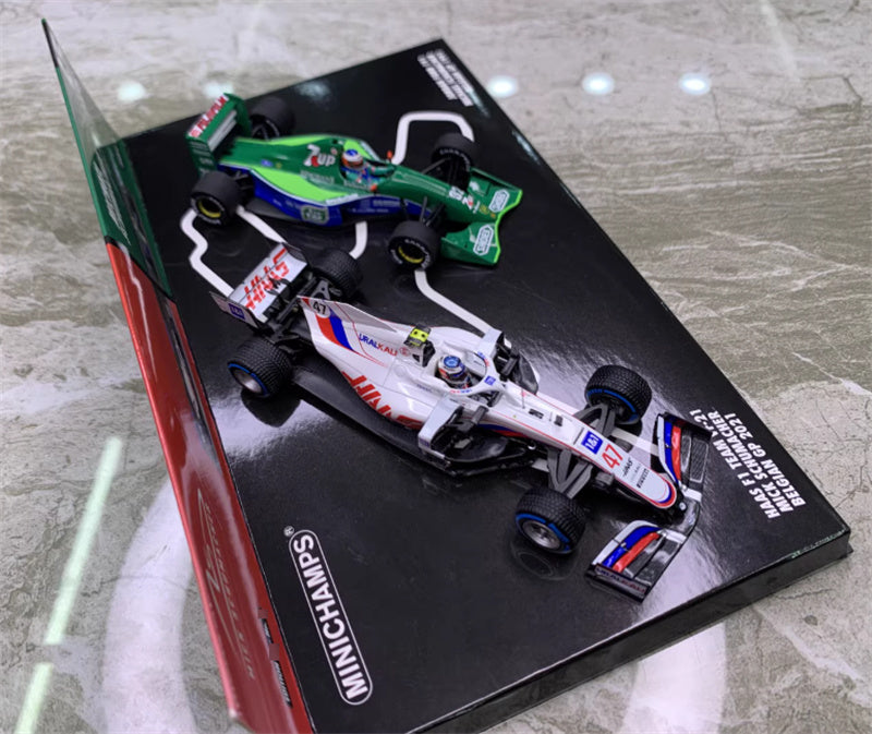 1:43 MINICHAMPS Dual car set HAAS VF-21 jordan ford 191 30th Anniv. LTD 333PCS view5