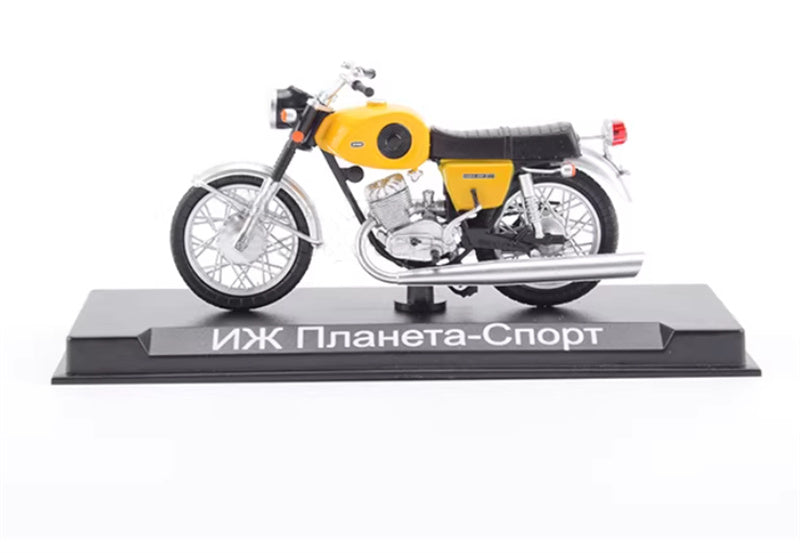 Modimio Soviet Izhevsk motorcycle IZH-PLANETA-SPORT Favorite version Yellow motorcycle Pre-built Airliner Model Display view3