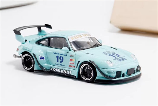 1:64 Porsche 911 RWB 993 T blue #19 T Blue #19 Luminous SW DIECAST Limited Edition 499pcs ONLY Model