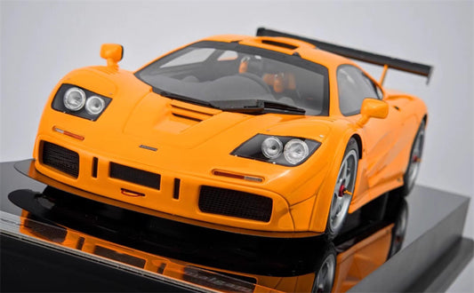 1:18 McLaren F1 GTR Orange Amalgam Resin Car Model view1