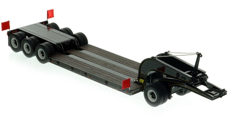 1:50 Talbert  1960s 60-Ton Cableneck Lowbed w/ Single-Axle Dolly Heavy Haul Replicas  Black Diecast Model