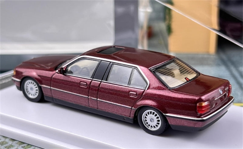 1:64 BMW E38 7 Series L7 96-98 Cherry Red DCM DIECAST Limited Edition 499pcs ONLY Model
