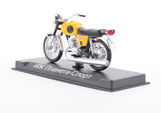 Modimio Soviet Izhevsk motorcycle IZH-PLANETA-SPORT Favorite version Yellow motorcycle Pre-built Airliner Model Display view2