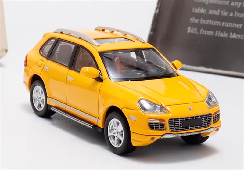 SW Porsche Cayenne Turbo S Yellow Limited Edition 499PCS ONLY 1:64 car Pre-built Model view3