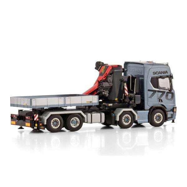 1:50 SCANIA PREMIUM LINE R CR20H 8X2 W/ PK 1350 TEC + JIB DEMOUNTABLE BODY WSI Diecast Model