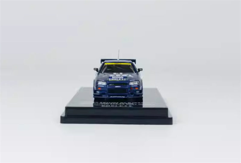 INNO64 2002 Nissan Skyline GT-R R34 #3 Blue 1:64 car Pre-built Model view5