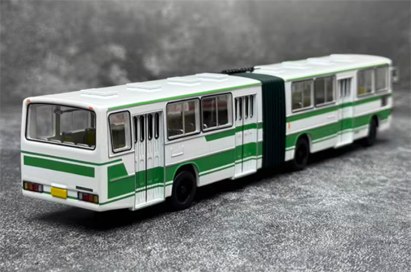 YAN BI DA Yangtze River CJ660B articulated bus greenish white 1:64 Car Pre-built Model view4