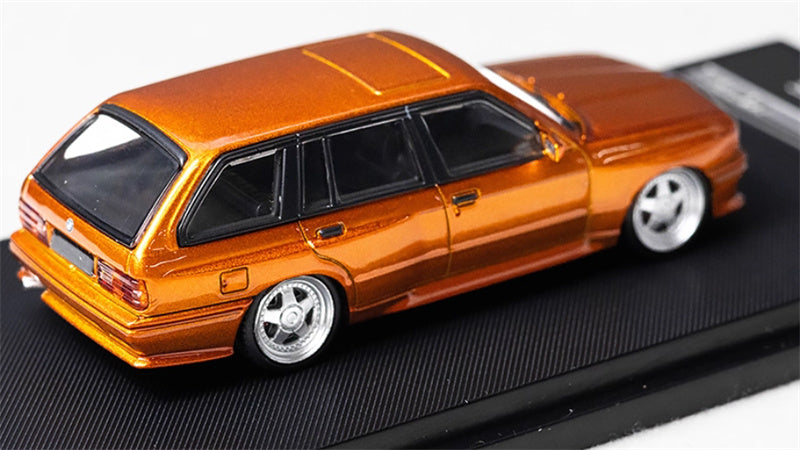 Mortal BMW E30 3 Series Touring Lowered Version Openable Hood Sunset Orange Limited Edition 799PCS ONLY 1:64 Car Pre-built Model view4