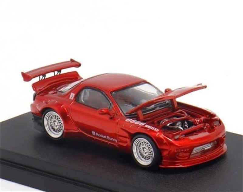 1:64 Mazda RX-7 Rocket Bunny Transparent Red Master DIECAST Limited Edition 799pcs ONLY Model
