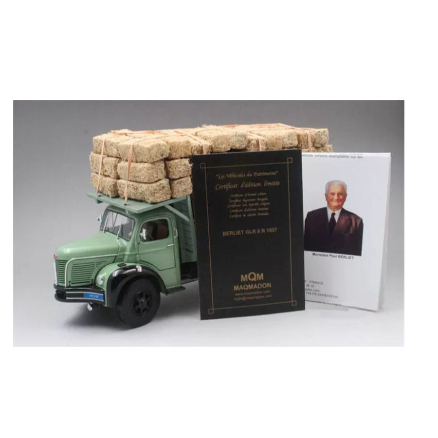 MQM BERLIET GLR 8R 1957 Grass Transport 1/24 DIECAST car