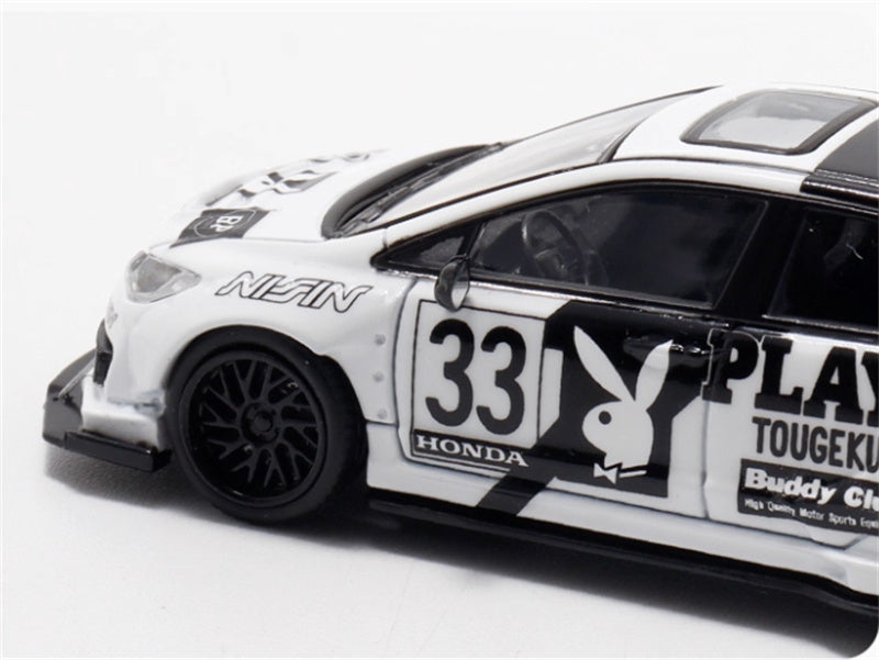 BSC Honda Civic FD2 explosive redesign Regular Edition White Limited Edition 499PCS ONLY 1:64 Car Pre-built Model view5