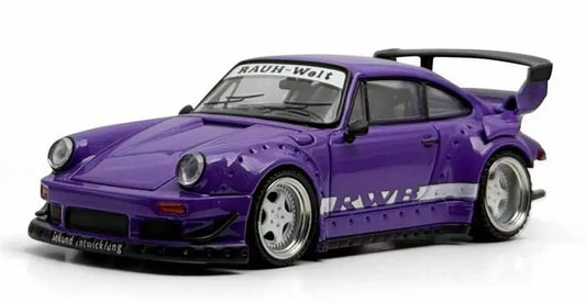 1:64 Porsche RWB 930 purple Model model DIECAST Civil Car Model