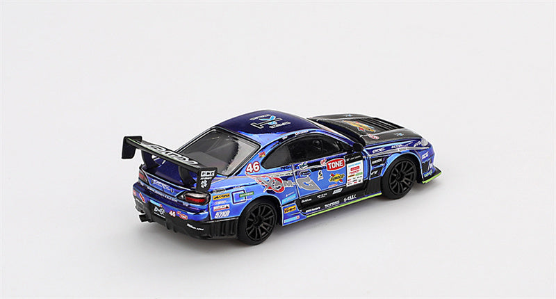 1:64 Nissan Silvia S15 D-max #46 D1 Grand Prix D-max Racing Hanging card packaging 2023 MINIGT DIECAST Model