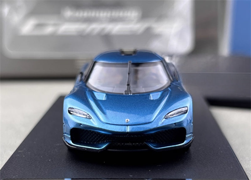 HKM Premium & BriScalemicro Koenigsegg Gemera Transparent Blue 1:64 Car Pre-built Model view5