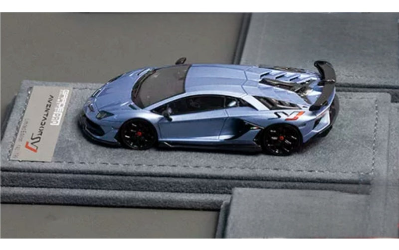 1:64 Lamborghini Aventador SVJ LP770-4 Sky Blue Grade Pro Limited 199 pcs Resin Car Model