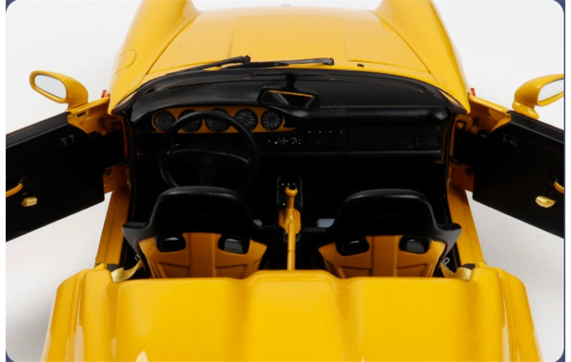 1:18 Porsche 911 964 Speedster  Yellow Duck Tail NOREV convertible version DIECAST Model
