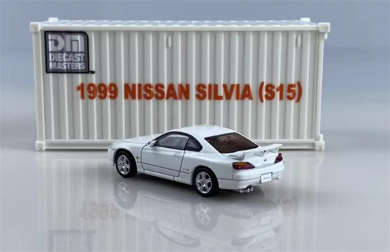 CATERPILLAR NISSAN SILVIA S15 white left-hand drive 1:64 Car Pre-built Model