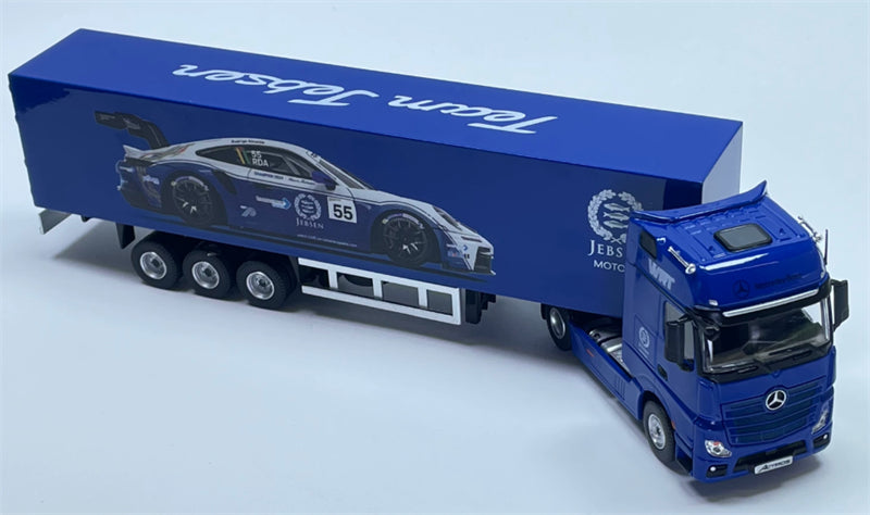 1:64 Mercedes-Benz CUP#55 Blue MODERNART DIECAST Trailer & Tractor Model