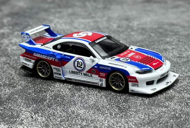 1:64 Nissan S15 Silvia LB-Super Silhouette Garasidrift x LBWK 2025 MINIGT DIECAST Model