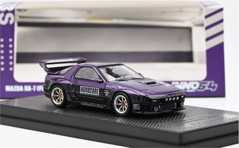 INNO64 Mazda RX7 (FC3S) PANDEM ROCKET BUNNY Purple 1:64 car Pre-built Model view3