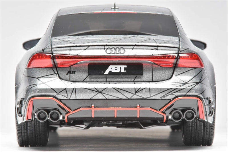 KengFai 2021 Audi RS7 C8 Sportback Grey line chart ABT 1:18 Car Pre-built Model