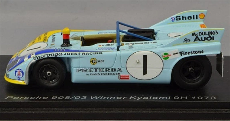 spark Porsche 908/03 Winner Kyalami 9H 1973 R.JOST-H.MULLER 1:43 Car Model view3